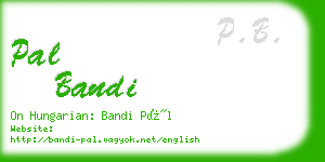 pal bandi business card